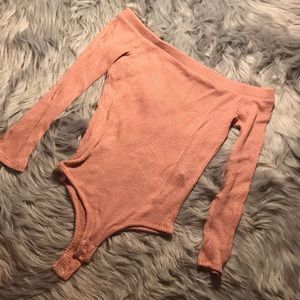Blush pink Off shoulder bodysuit